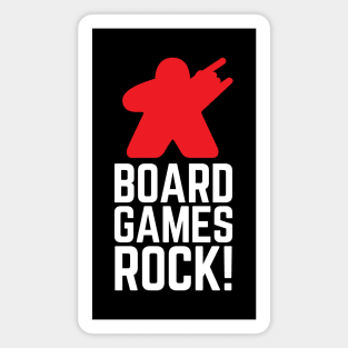 Board Games Rock Meeple Magnet